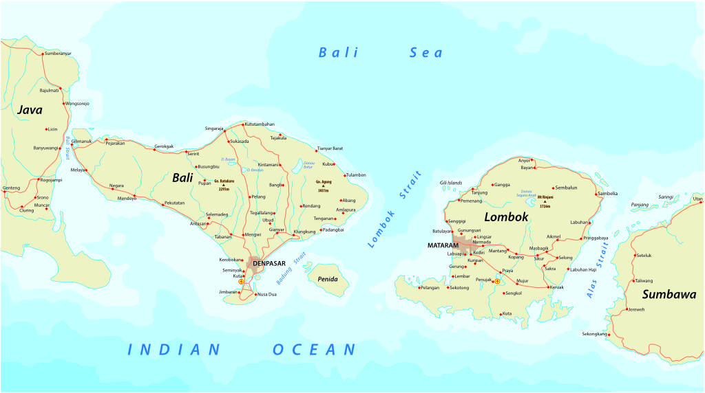 Bali térképe