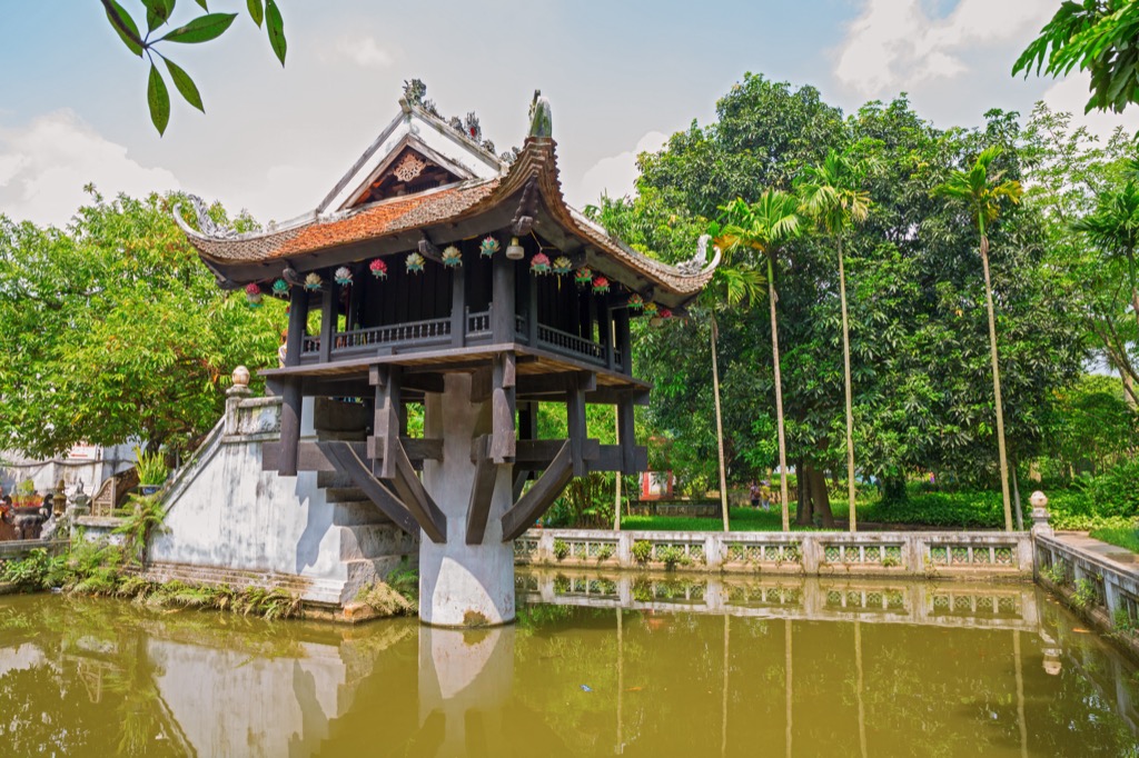 Az Egyoszlopos Pagoda Hanoi egyik kiemelt látnivalója