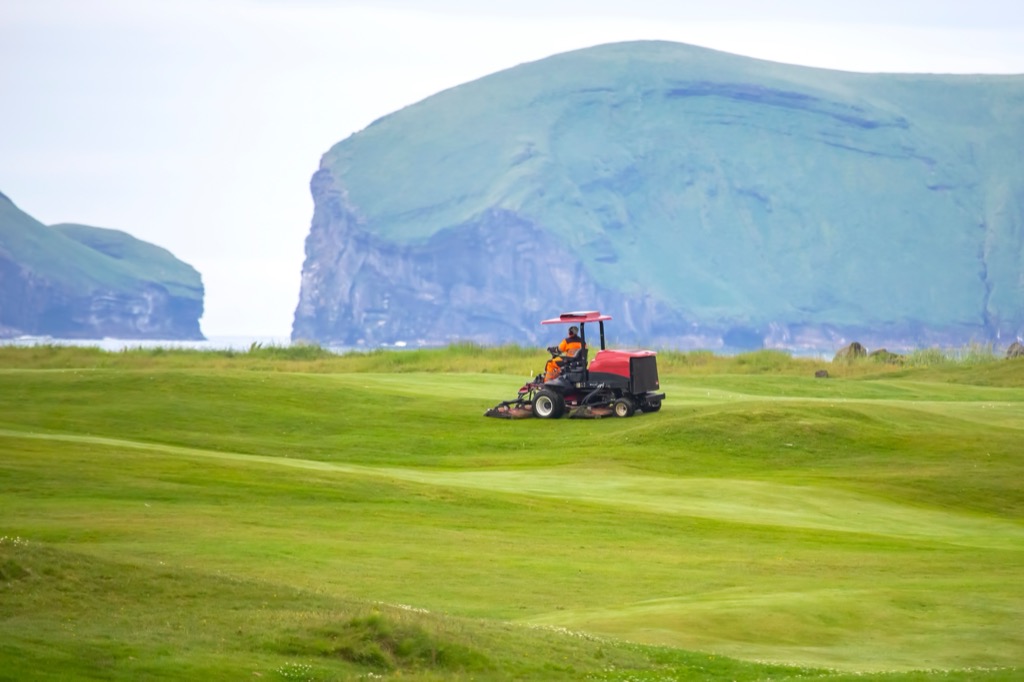 Heimaey Izland szigetei között a golf otthona
