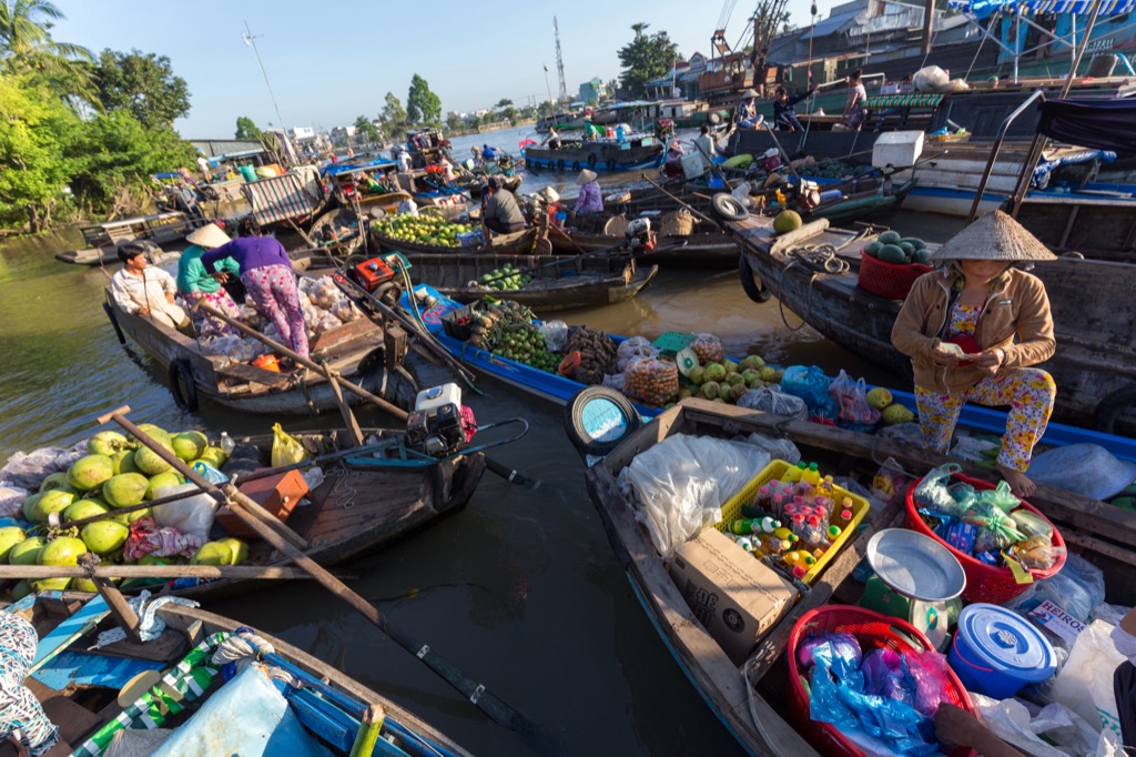 Phong Dien piac a Mekong-deltában