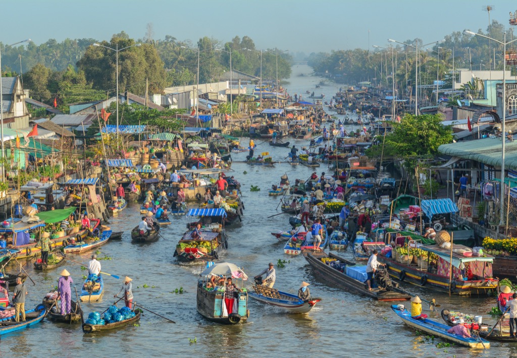 Nga Nam úszópiac Mekong-delta