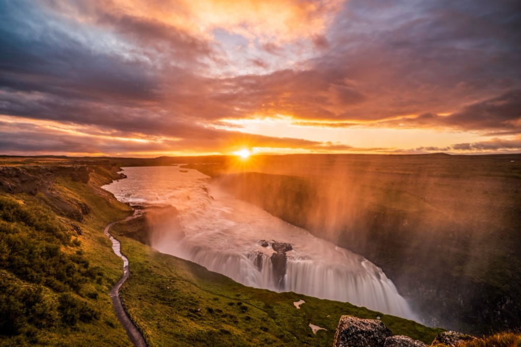 Gullfoss-vízesés az Arany Körút egyik legszebb panorámájával