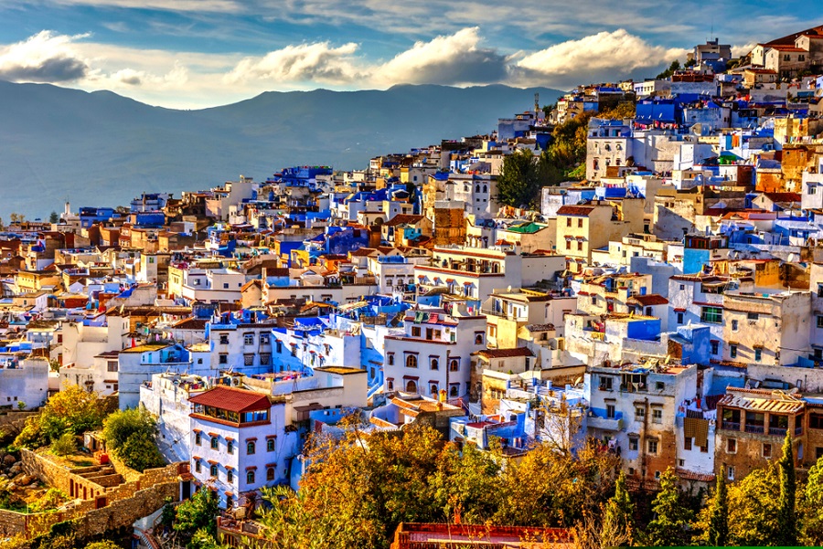 Chefchaouen a kék város Marokkó