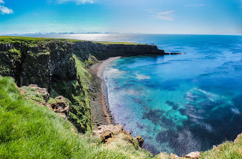 Grimsey sziget lundákkal Izland 