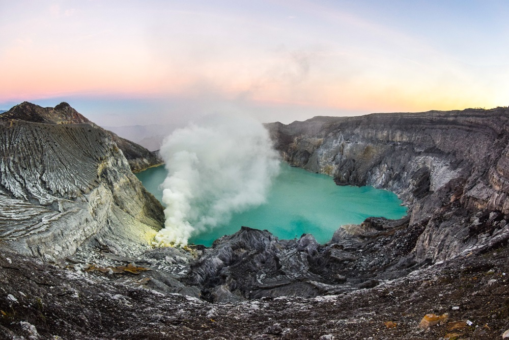 Ijen vulkán Jáva Indonézia 