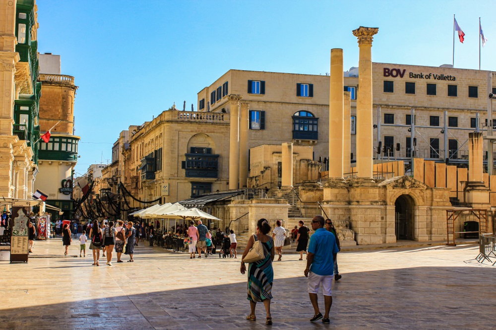 Republic Street Köztársaság utca Málta Valletta látnivalók