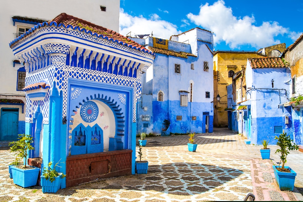 Tér Chefchaouen városban