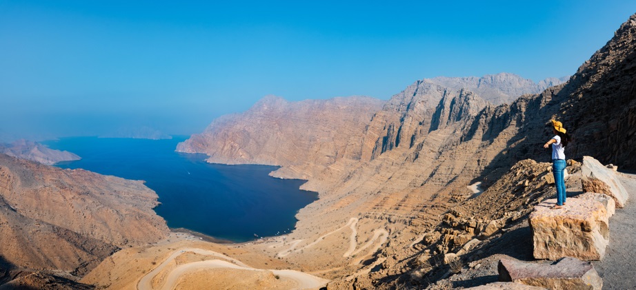 omán természet fjord musandam