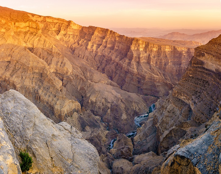 omán wadi ghul kanyon természet