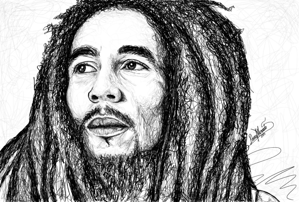 Bob Marley Daniel Alvarado Silvera rajzán