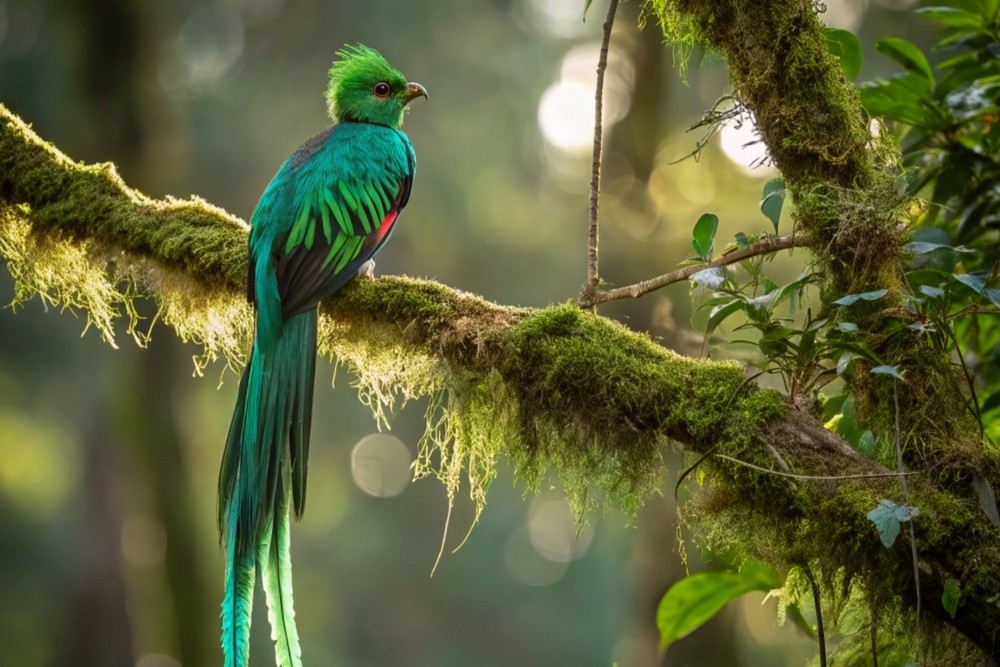 Quetzal madár Costa Ricán